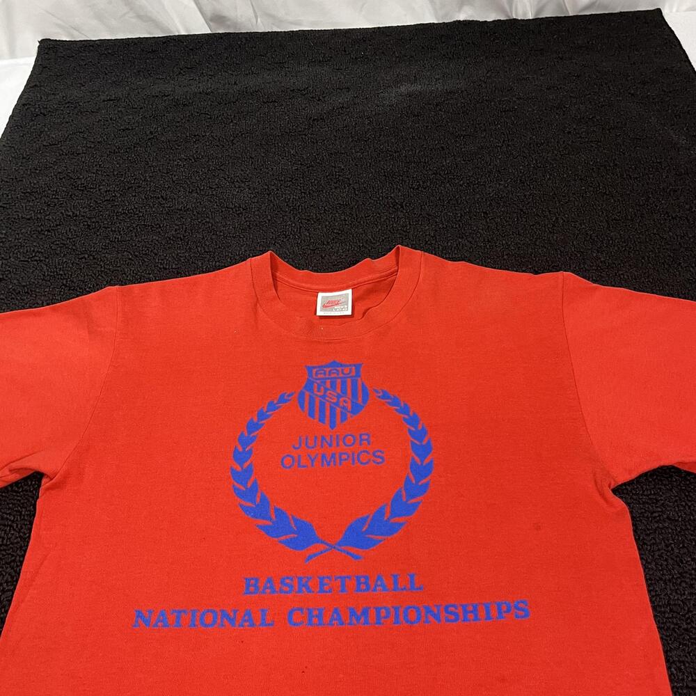 Vintage Nike AAU Shirt Mens Large Olympics Basketball National 90s 80s Crewneck
